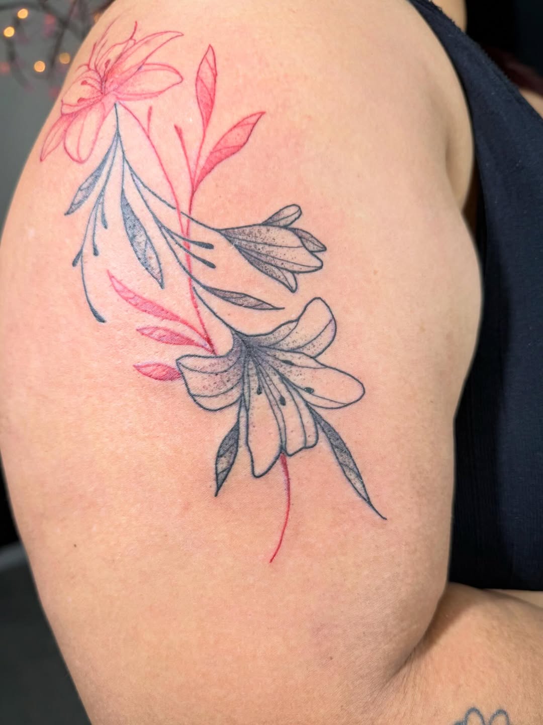 Delicate blackwork tattoo